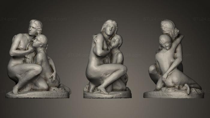 Статуи античные и исторические (Купающиеся женщины, STKA_0763) 3D модель для ЧПУ станка